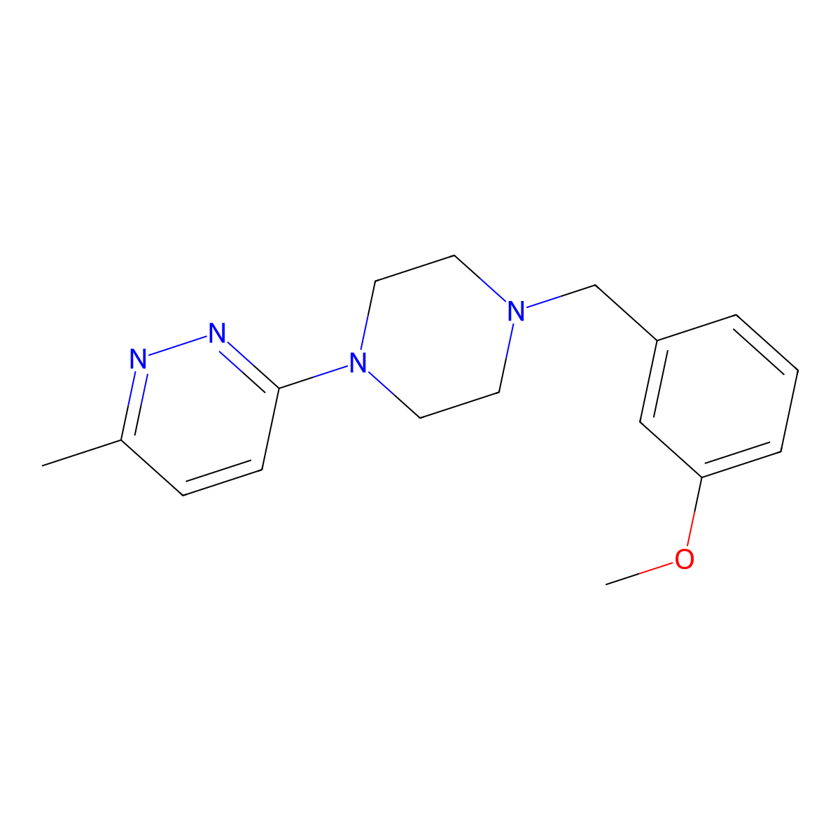 3-{4-[(3-Methoxyphenyl)methyl]piperazin-1-yl}-6-methylpyridazine molecular structure, CAS 2549037-00-3