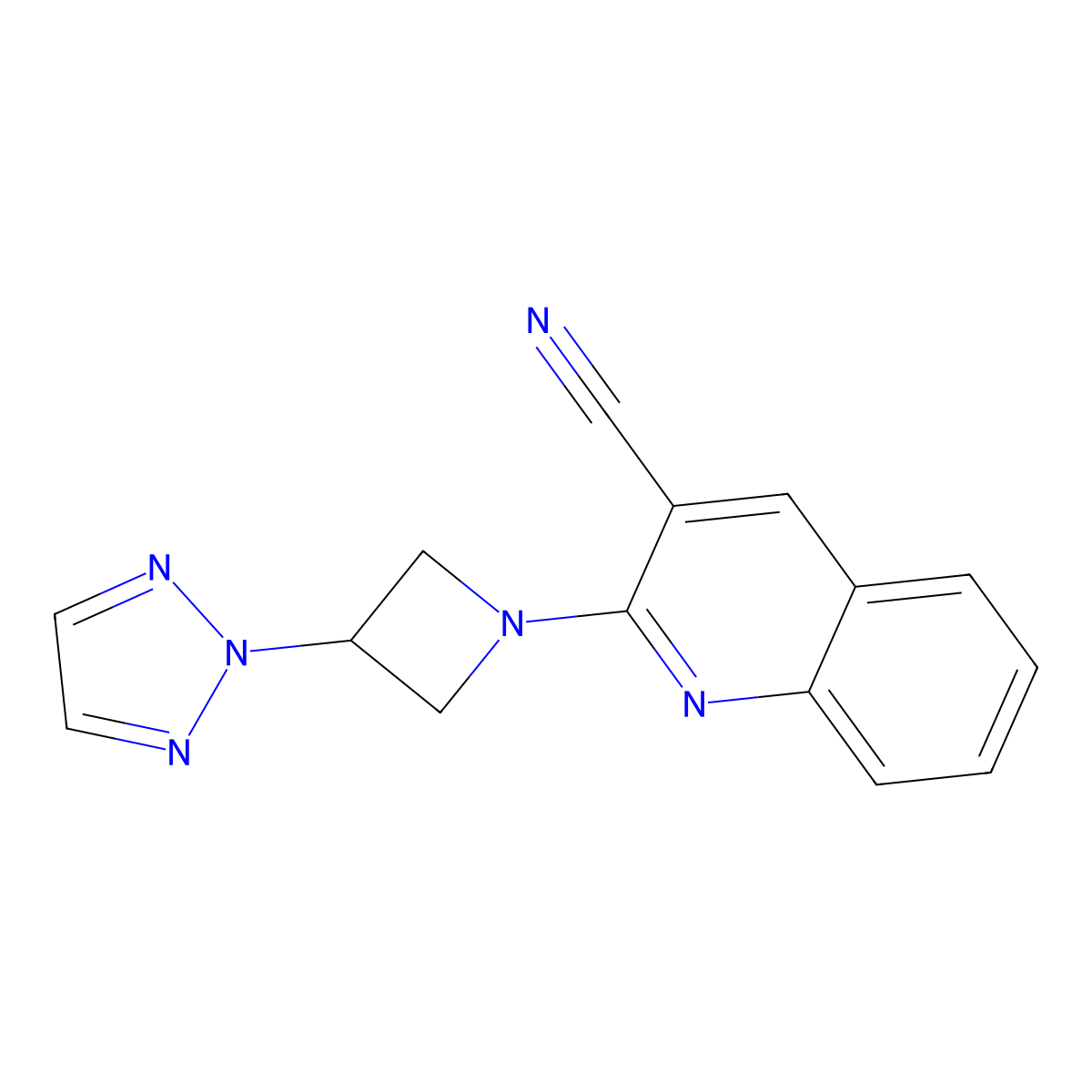 2-[3-(2H-1,2,3-triazol-2-yl)azetidin-1-yl]quinoline-3-carbonitrile molecular structure, CAS 2549037-41-2