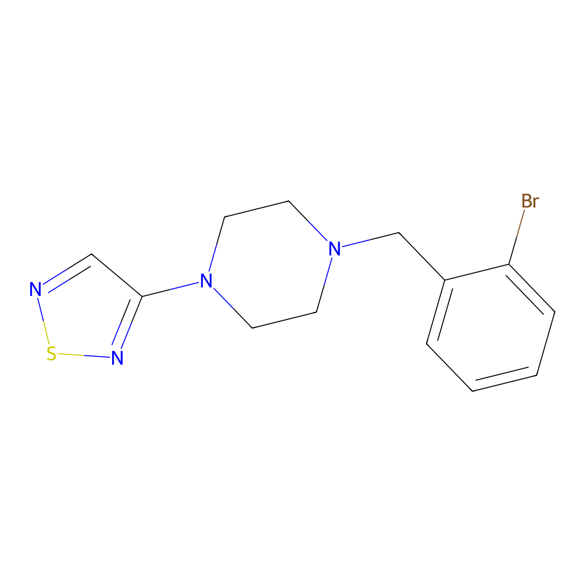 1-[(2-Bromophenyl)methyl]-4-(1,2,5-thiadiazol-3-yl)piperazine molecular structure, CAS 2549037-61-6