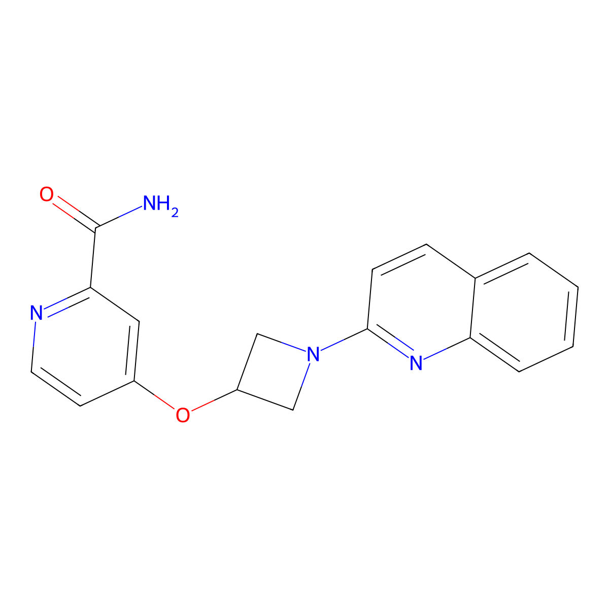 4-{[1-(Quinolin-2-yl)azetidin-3-yl]oxy}pyridine-2-carboxamide molecular structure, CAS 2549037-65-0