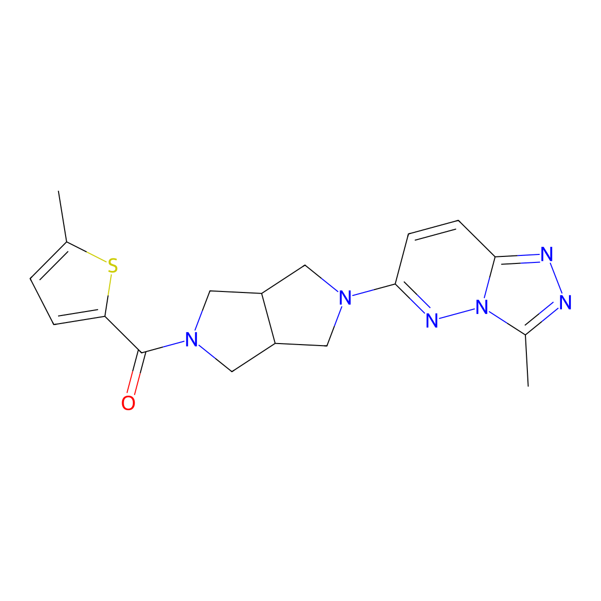 2-{3-Methyl-[1,2,4]triazolo[4,3-b]pyridazin-6-yl}-5-(5-methylthiophene-2-carbonyl)-octahydropyrrolo[3,4-c]pyrrole molecular structure, CAS 2549038-07-3