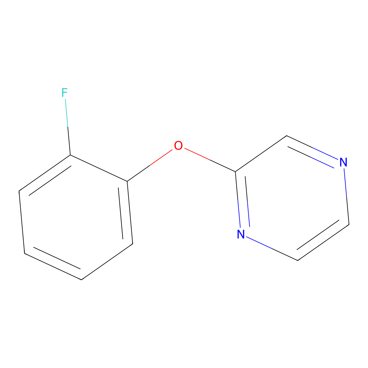2-(2-Fluorophenoxy)pyrazine molecular structure, CAS 2549038-28-8