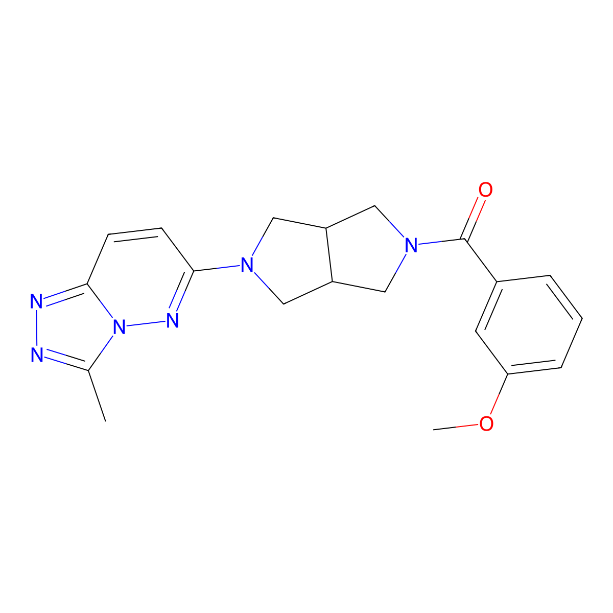 2-(3-Methoxybenzoyl)-5-{3-methyl-[1,2,4]triazolo[4,3-b]pyridazin-6-yl}-octahydropyrrolo[3,4-c]pyrrole molecular structure, CAS 2549038-49-3