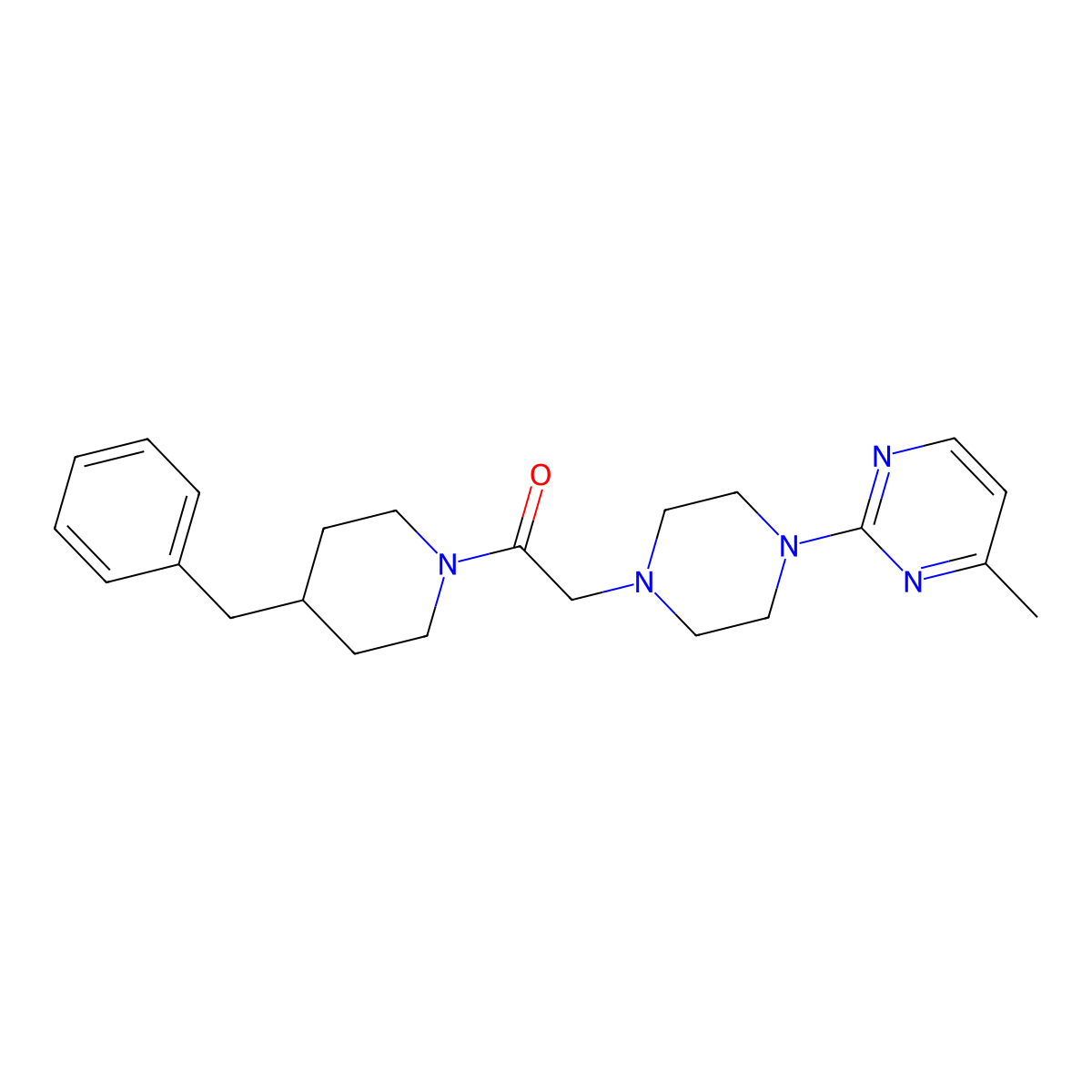 1-(4-Benzylpiperidin-1-yl)-2-[4-(4-methylpyrimidin-2-yl)piperazin-1-yl]ethan-1-one molecular structure, CAS 2549039-06-5