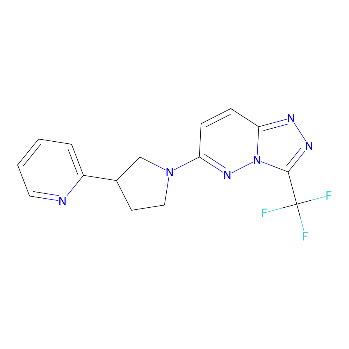 2-{1-[3-(Trifluoromethyl)-[1,2,4]triazolo[4,3-b]pyridazin-6-yl]pyrrolidin-3-yl}pyridine molecular structure, CAS 2549040-55-1