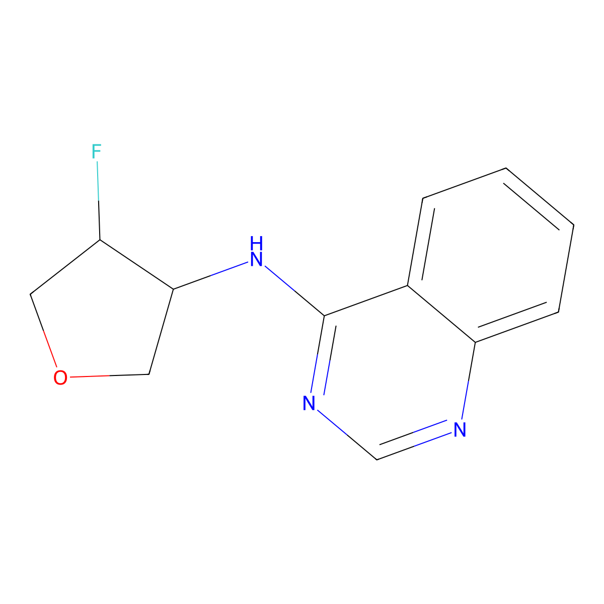 N-(4-fluorooxolan-3-yl)quinazolin-4-amine molecular structure, CAS 2549040-94-8