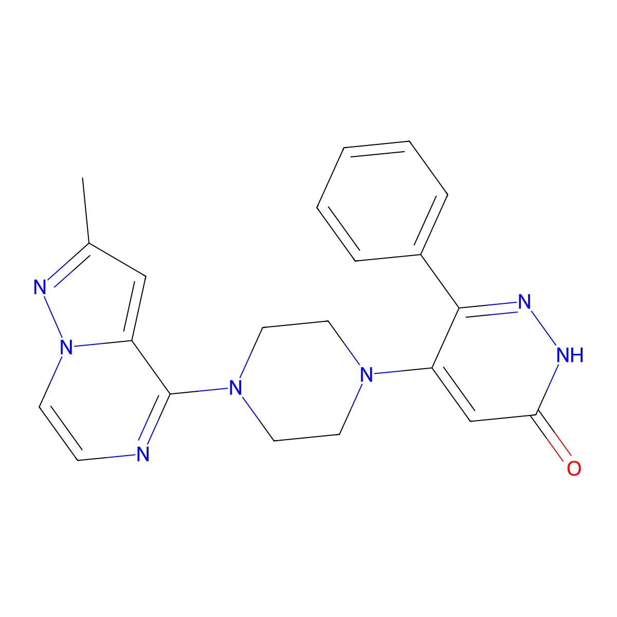 5-(4-{2-Methylpyrazolo[1,5-a]pyrazin-4-yl}piperazin-1-yl)-6-phenyl-2,3-dihydropyridazin-3-one molecular structure, CAS 2549041-14-5