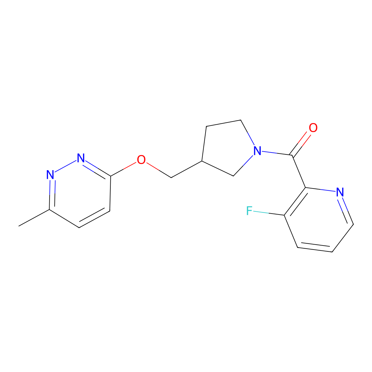 3-{[1-(3-Fluoropyridine-2-carbonyl)pyrrolidin-3-yl]methoxy}-6-methylpyridazine molecular structure, CAS 2549041-20-3