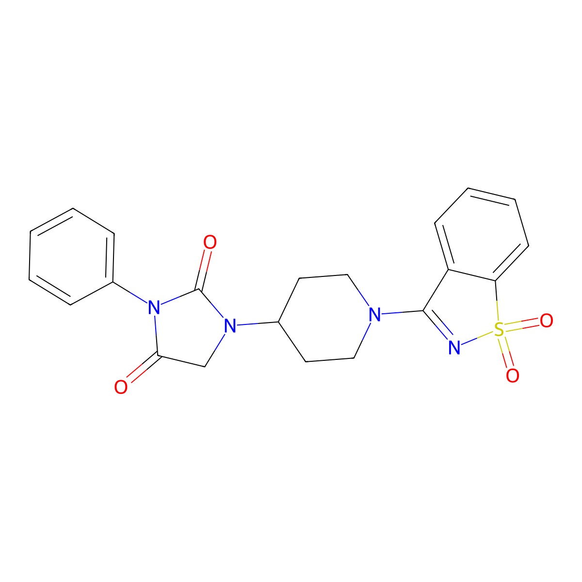 3-[4-(2,4-Dioxo-3-phenylimidazolidin-1-yl)piperidin-1-yl]-1lambda6,2-benzothiazole-1,1-dione molecular structure, CAS 2549041-26-9