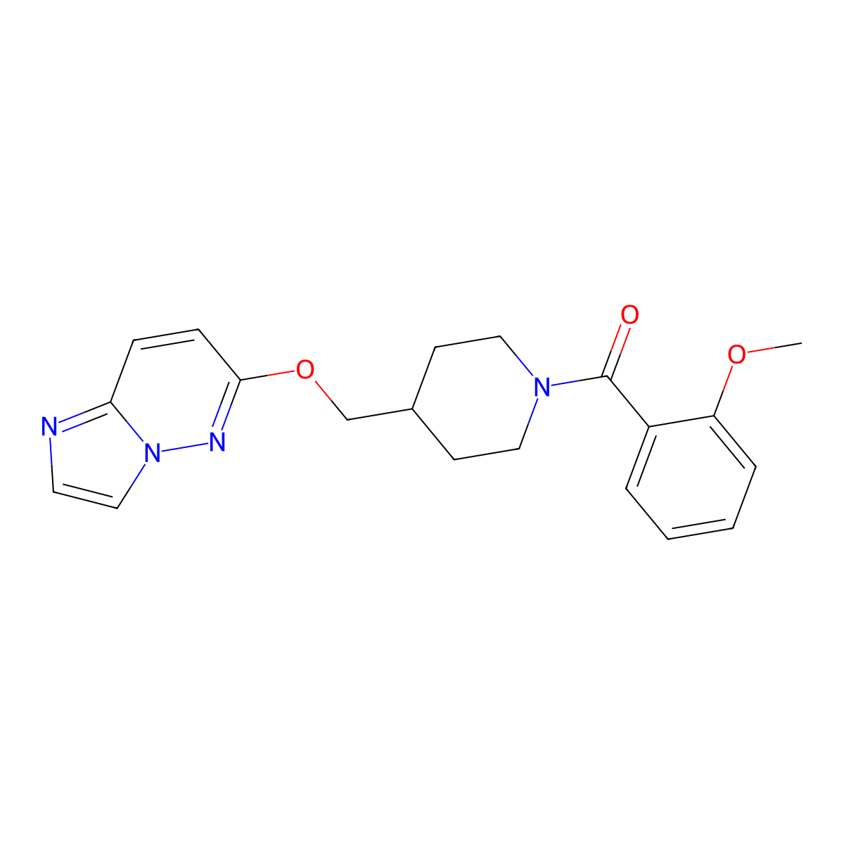 4-({Imidazo[1,2-b]pyridazin-6-yloxy}methyl)-1-(2-methoxybenzoyl)piperidine molecular structure, CAS 2549041-72-5