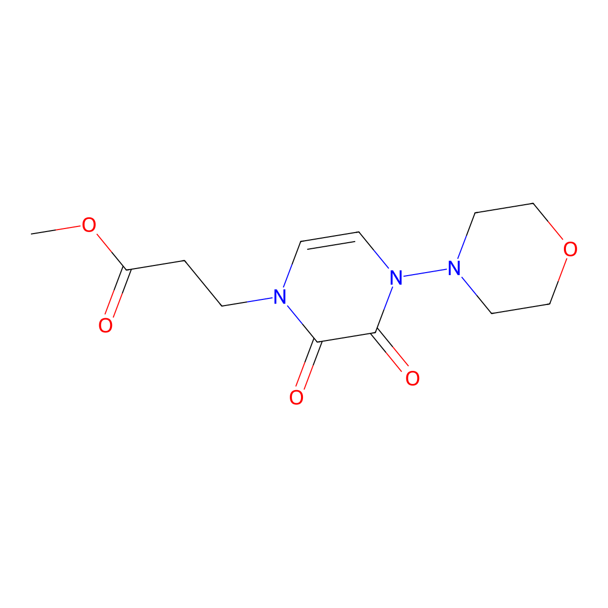 Methyl 3-[4-(morpholin-4-yl)-2,3-dioxo-1,2,3,4-tetrahydropyrazin-1-yl]propanoate molecular structure, CAS 2549042-45-5