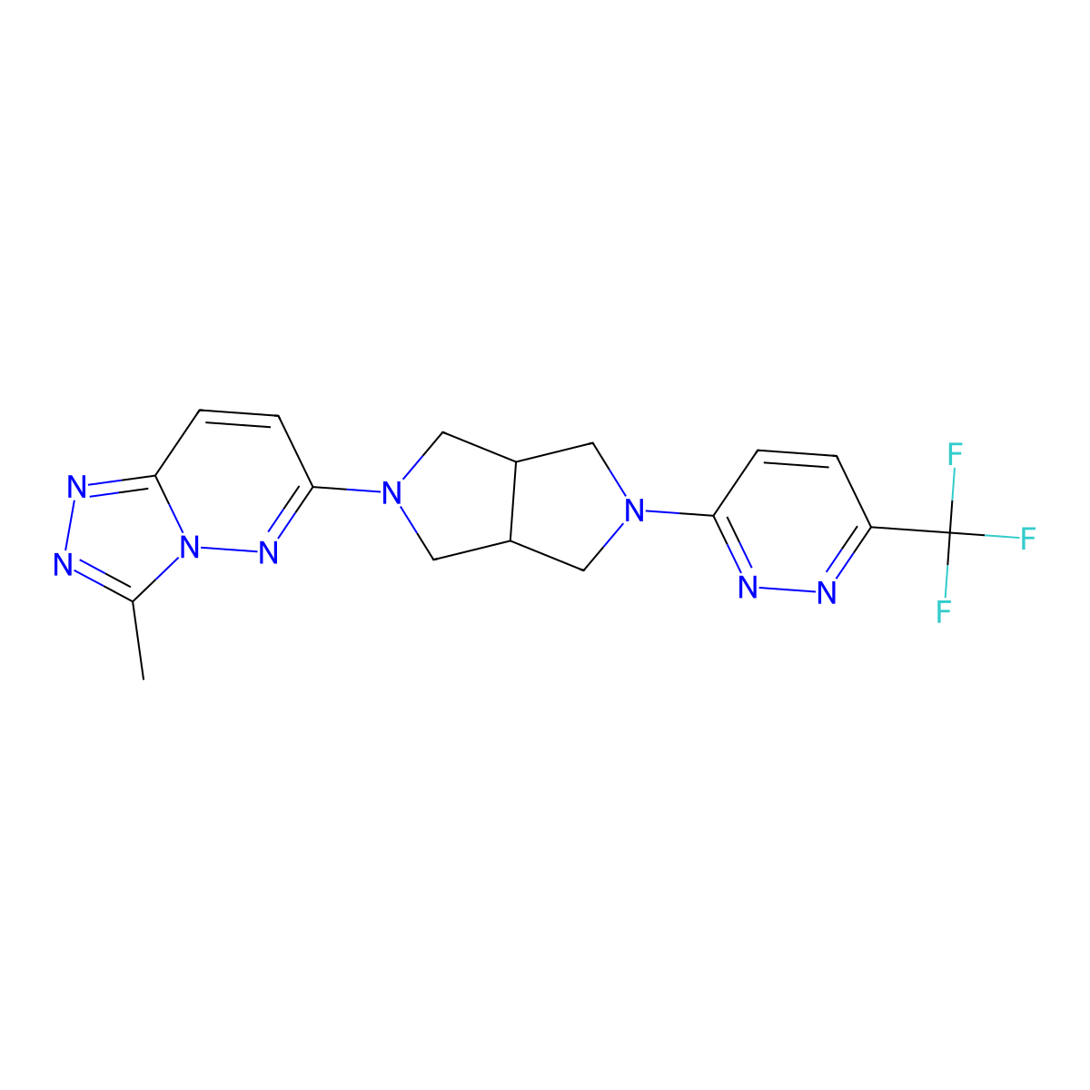 3-(5-{3-Methyl-[1,2,4]triazolo[4,3-b]pyridazin-6-yl}-octahydropyrrolo[3,4-c]pyrrol-2-yl)-6-(trifluoromethyl)pyridazine molecular structure, CAS 2549042-64-8