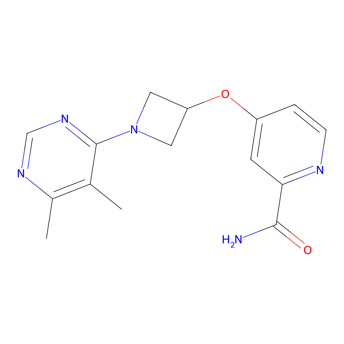 4-{[1-(5,6-Dimethylpyrimidin-4-yl)azetidin-3-yl]oxy}pyridine-2-carboxamide molecular structure, CAS 2549042-94-4
