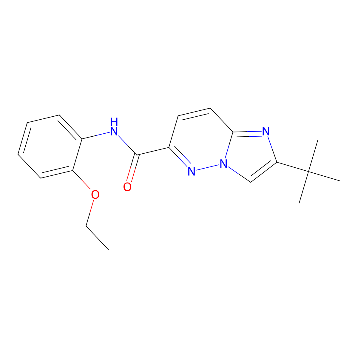 2-tert-butyl-N-(2-ethoxyphenyl)imidazo[1,2-b]pyridazine-6-carboxamide molecular structure, CAS 2549042-95-5