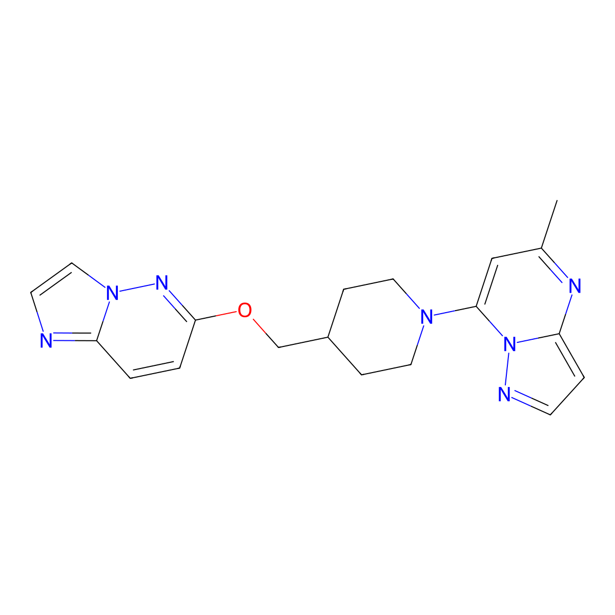 4-({Imidazo[1,2-b]pyridazin-6-yloxy}methyl)-1-{5-methylpyrazolo[1,5-a]pyrimidin-7-yl}piperidine molecular structure, CAS 2549043-20-9