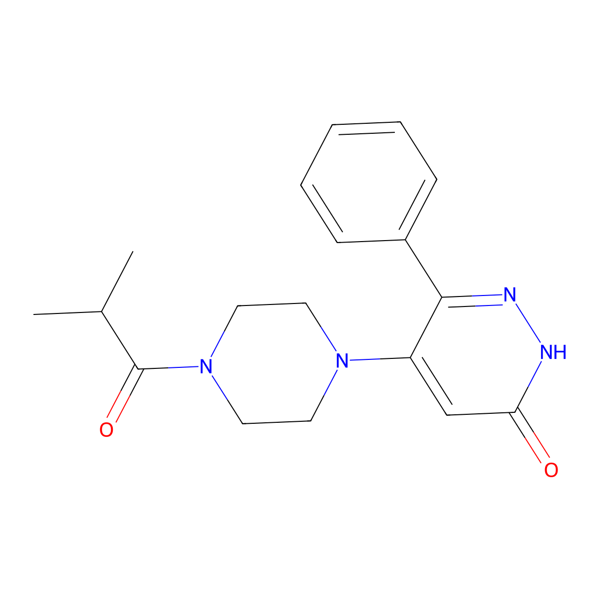 5-[4-(2-Methylpropanoyl)piperazin-1-yl]-6-phenyl-2,3-dihydropyridazin-3-one molecular structure, CAS 2549043-26-5
