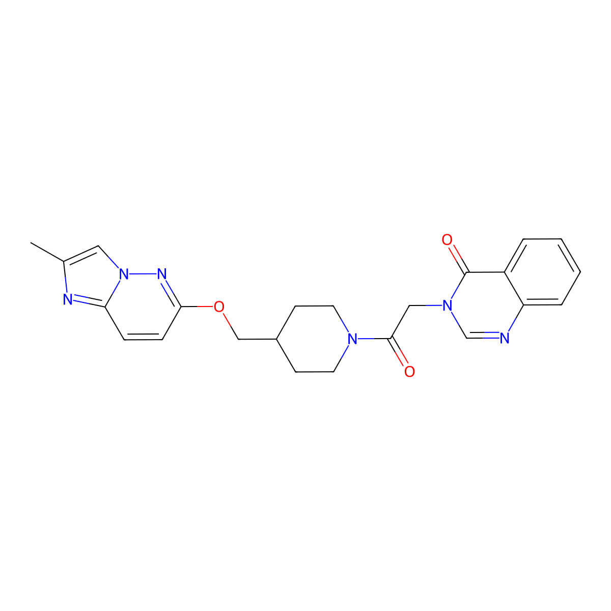 3-(2-{4-[({2-Methylimidazo[1,2-b]pyridazin-6-yl}oxy)methyl]piperidin-1-yl}-2-oxoethyl)-3,4-dihydroquinazolin-4-one molecular structure, CAS 2549043-27-6
