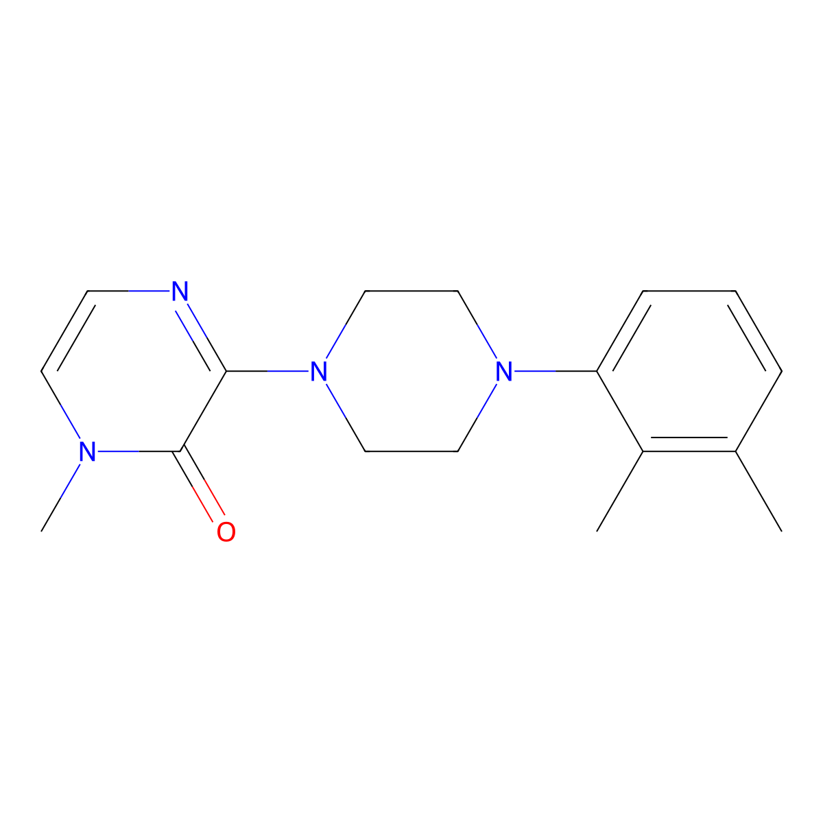 3-[4-(2,3-Dimethylphenyl)piperazin-1-yl]-1-methyl-1,2-dihydropyrazin-2-one molecular structure, CAS 2549044-57-5