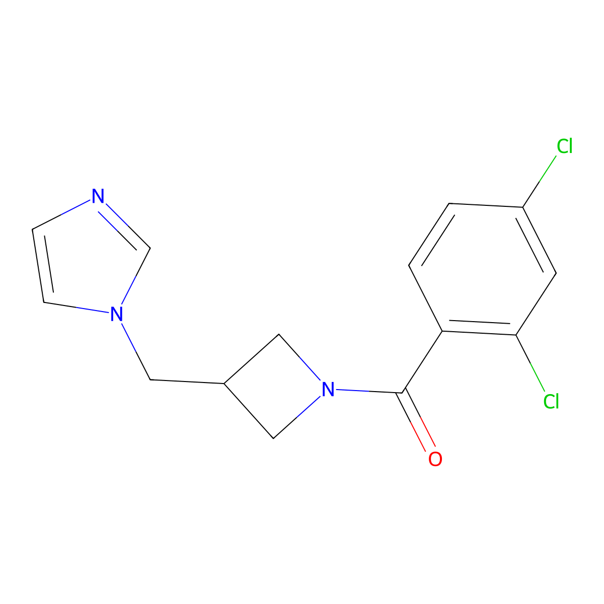 1-{[1-(2,4-dichlorobenzoyl)azetidin-3-yl]methyl}-1H-imidazole molecular structure, CAS 2549044-63-3
