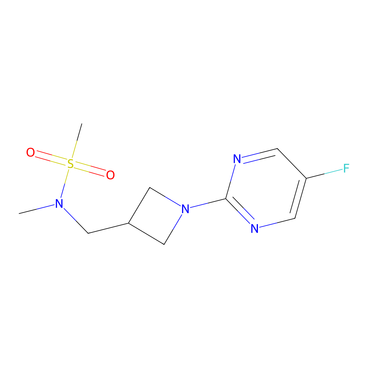 N-{[1-(5-fluoropyrimidin-2-yl)azetidin-3-yl]methyl}-N-methylmethanesulfonamide molecular structure, CAS 2549045-04-5
