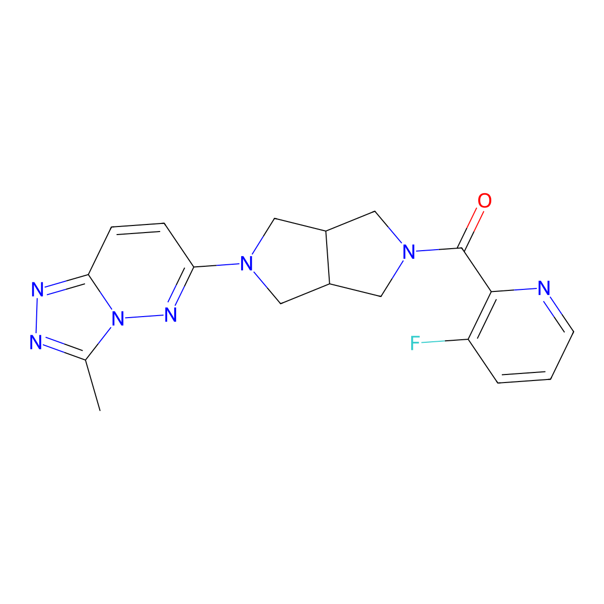 3-Fluoro-2-(5-{3-methyl-[1,2,4]triazolo[4,3-b]pyridazin-6-yl}-octahydropyrrolo[3,4-c]pyrrole-2-carbonyl)pyridine molecular structure, CAS 2549045-35-2