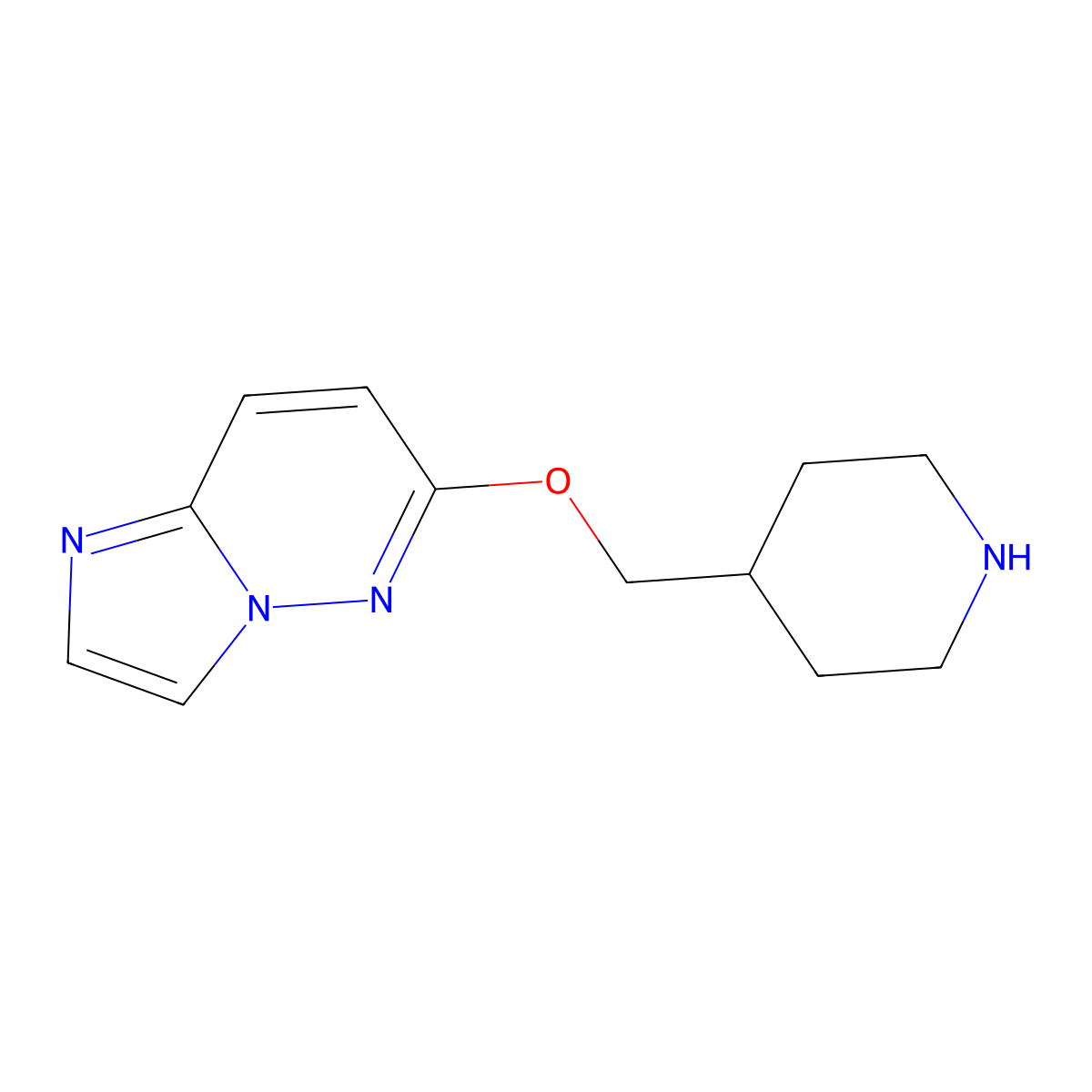 6-(Piperidin-4-ylmethoxy)imidazo[1,2-b]pyridazine molecular structure, CAS 2549045-52-3