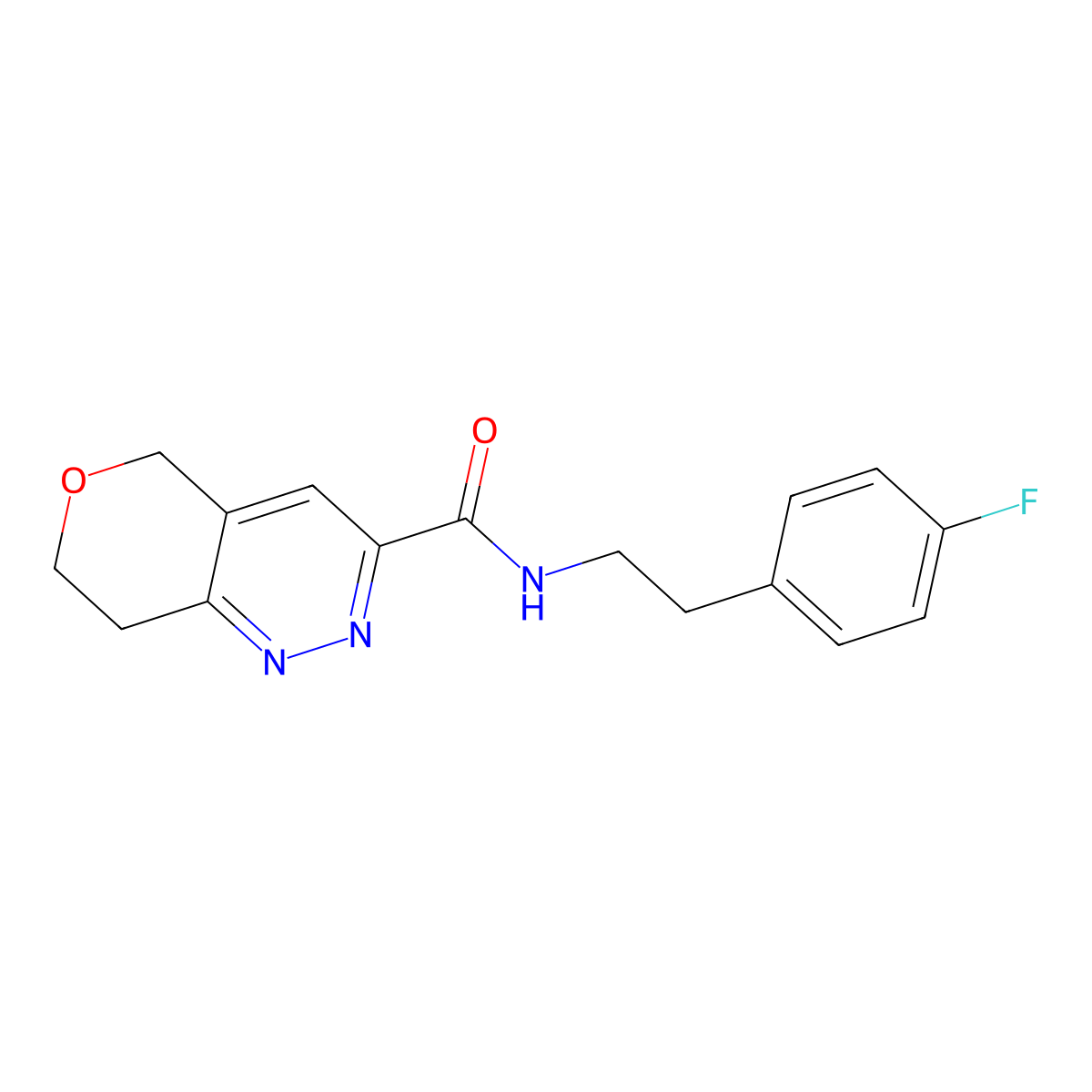 N-[2-(4-fluorophenyl)ethyl]-5H,7H,8H-pyrano[4,3-c]pyridazine-3-carboxamide molecular structure, CAS 2549046-30-0