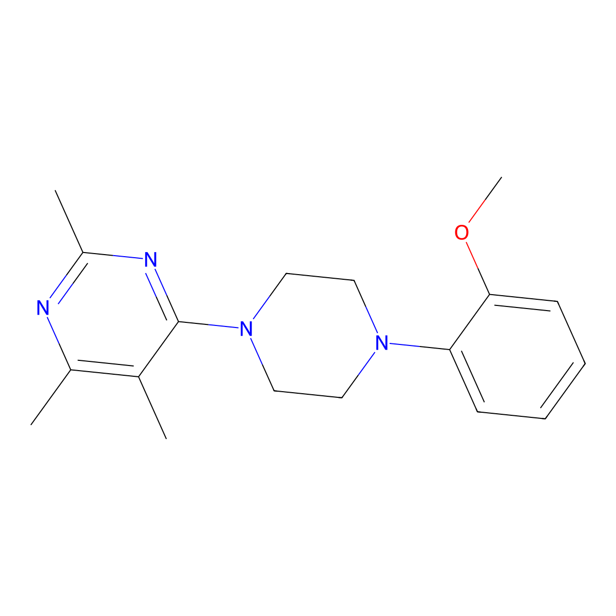 4-[4-(2-Methoxyphenyl)piperazin-1-yl]-2,5,6-trimethylpyrimidine molecular structure, CAS 2549046-65-1