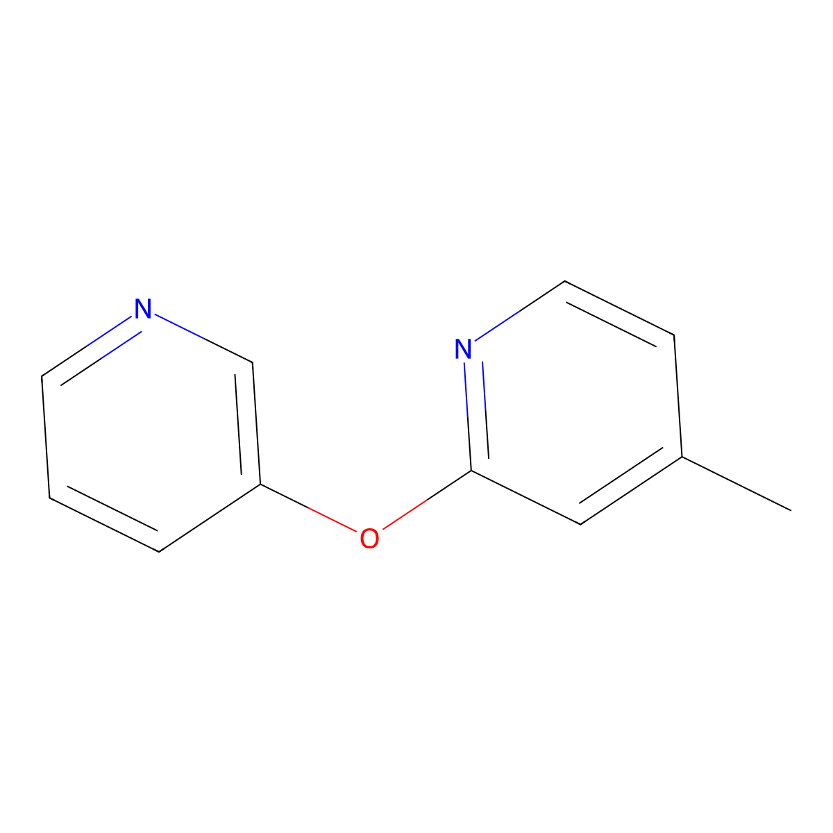 4-Methyl-2-(pyridin-3-yloxy)pyridine molecular structure, CAS 2549046-66-2