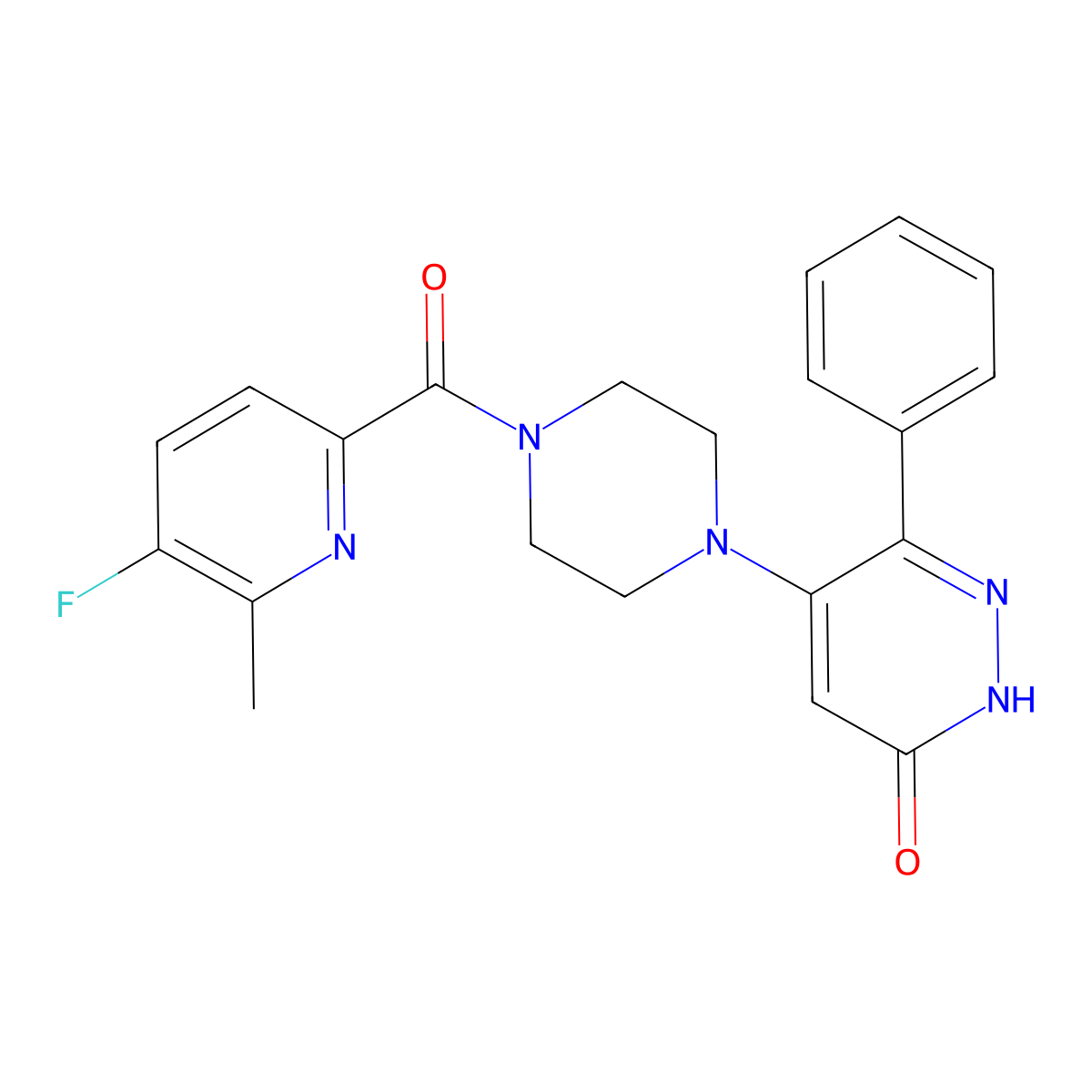 5-[4-(5-Fluoro-6-methylpyridine-2-carbonyl)piperazin-1-yl]-6-phenyl-2,3-dihydropyridazin-3-one molecular structure, CAS 2549046-99-1