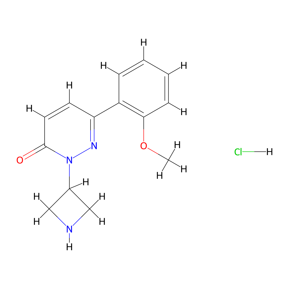 2-(Azetidin-3-yl)-6-(2-methoxyphenyl)-2,3-dihydropyridazin-3-one hydrochloride molecular structure, CAS 2549047-04-1