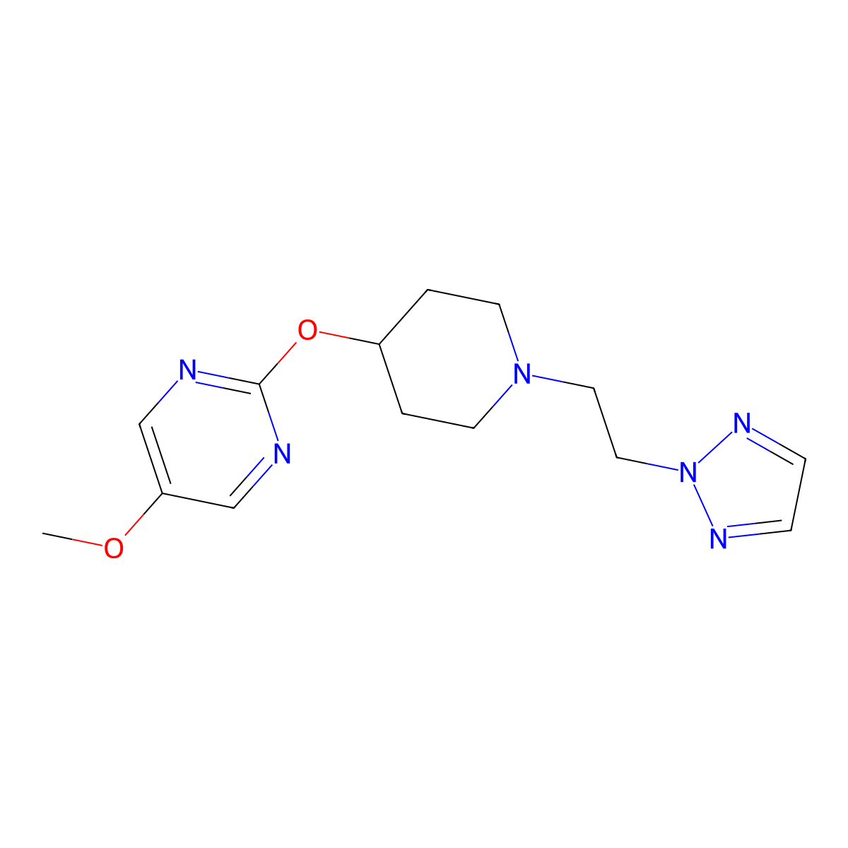 5-methoxy-2-({1-[2-(2H-1,2,3-triazol-2-yl)ethyl]piperidin-4-yl}oxy)pyrimidine molecular structure, CAS 2549047-46-1