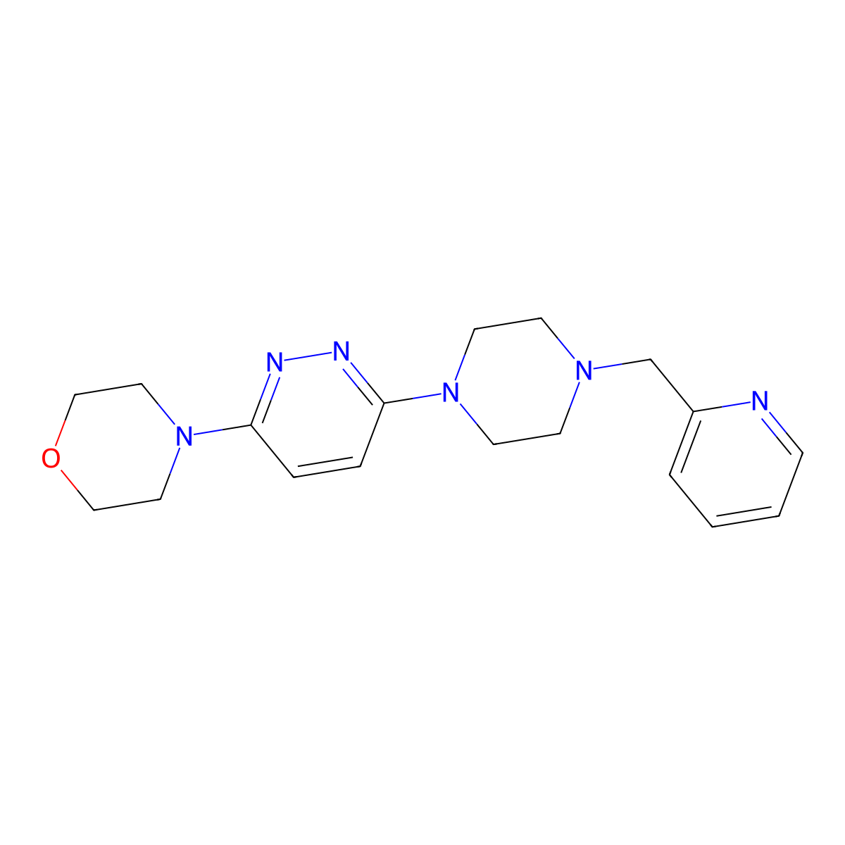 4-(6-{4-[(Pyridin-2-yl)methyl]piperazin-1-yl}pyridazin-3-yl)morpholine molecular structure, CAS 2549047-96-1
