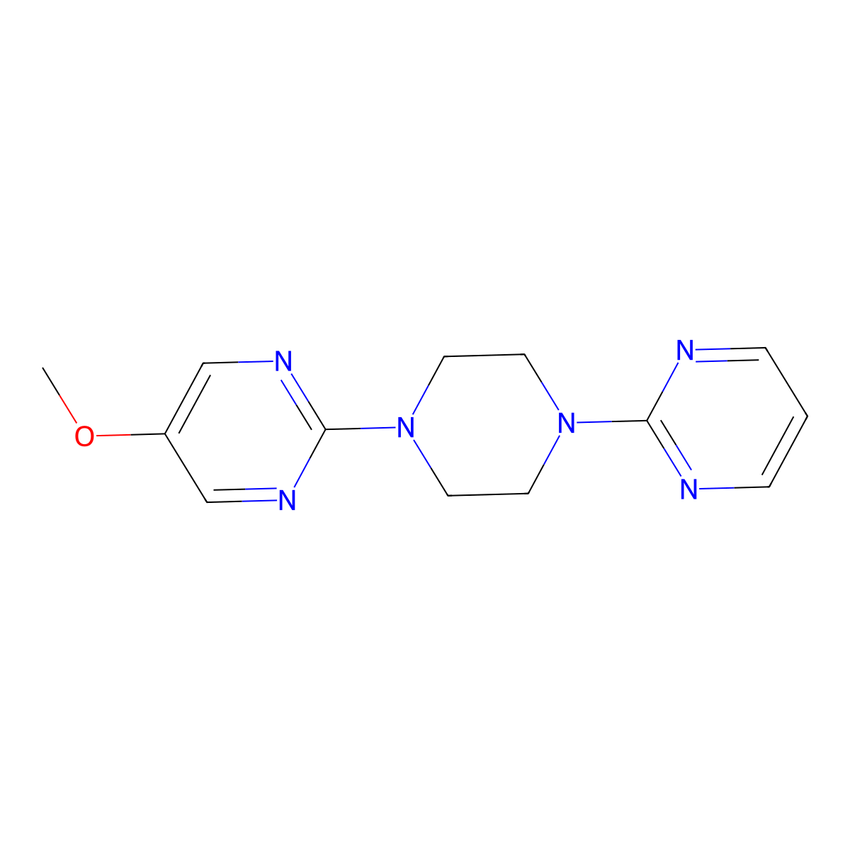 5-Methoxy-2-[4-(pyrimidin-2-yl)piperazin-1-yl]pyrimidine molecular structure, CAS 2549048-66-8