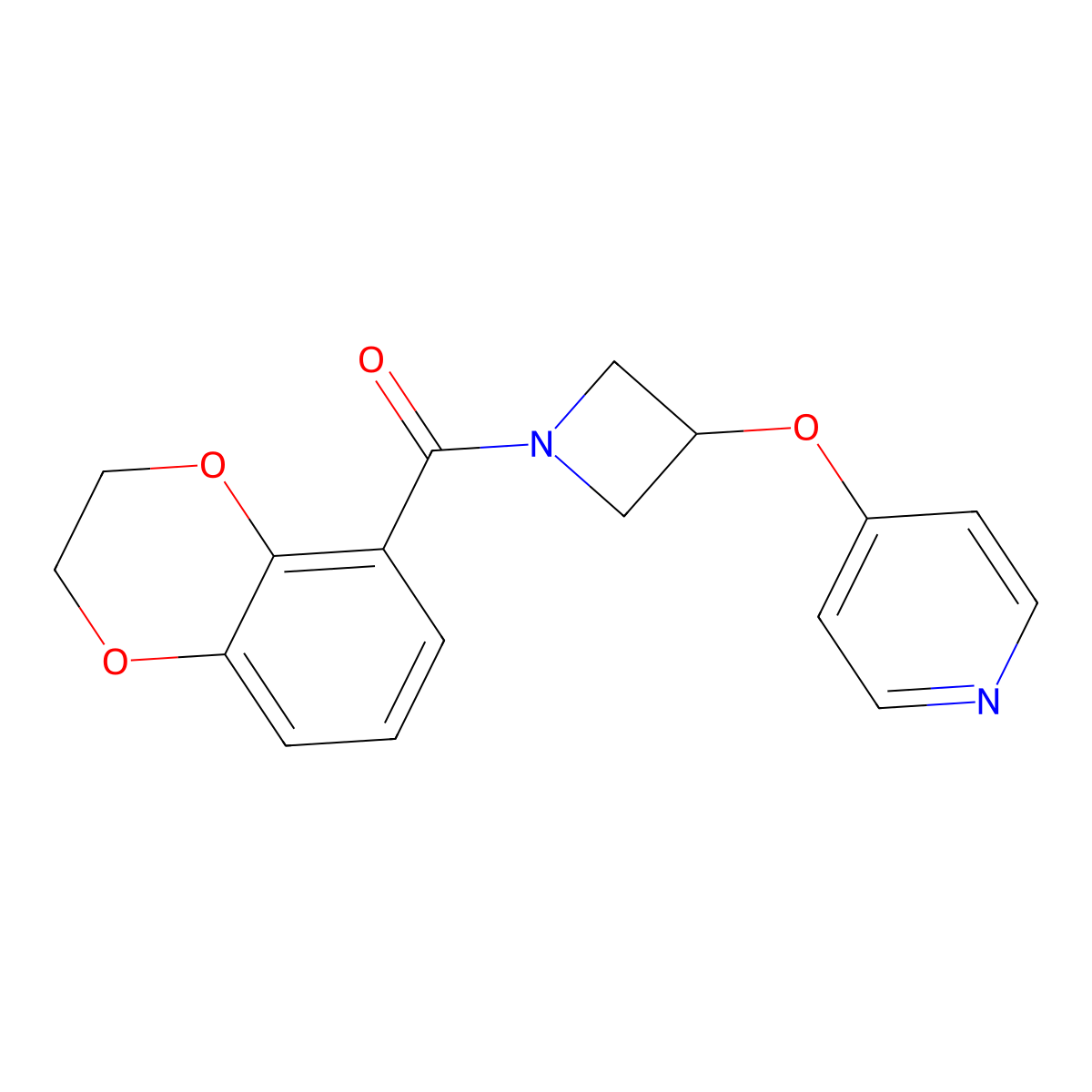 4-{[1-(2,3-Dihydro-1,4-benzodioxine-5-carbonyl)azetidin-3-yl]oxy}pyridine molecular structure, CAS 2549048-68-0