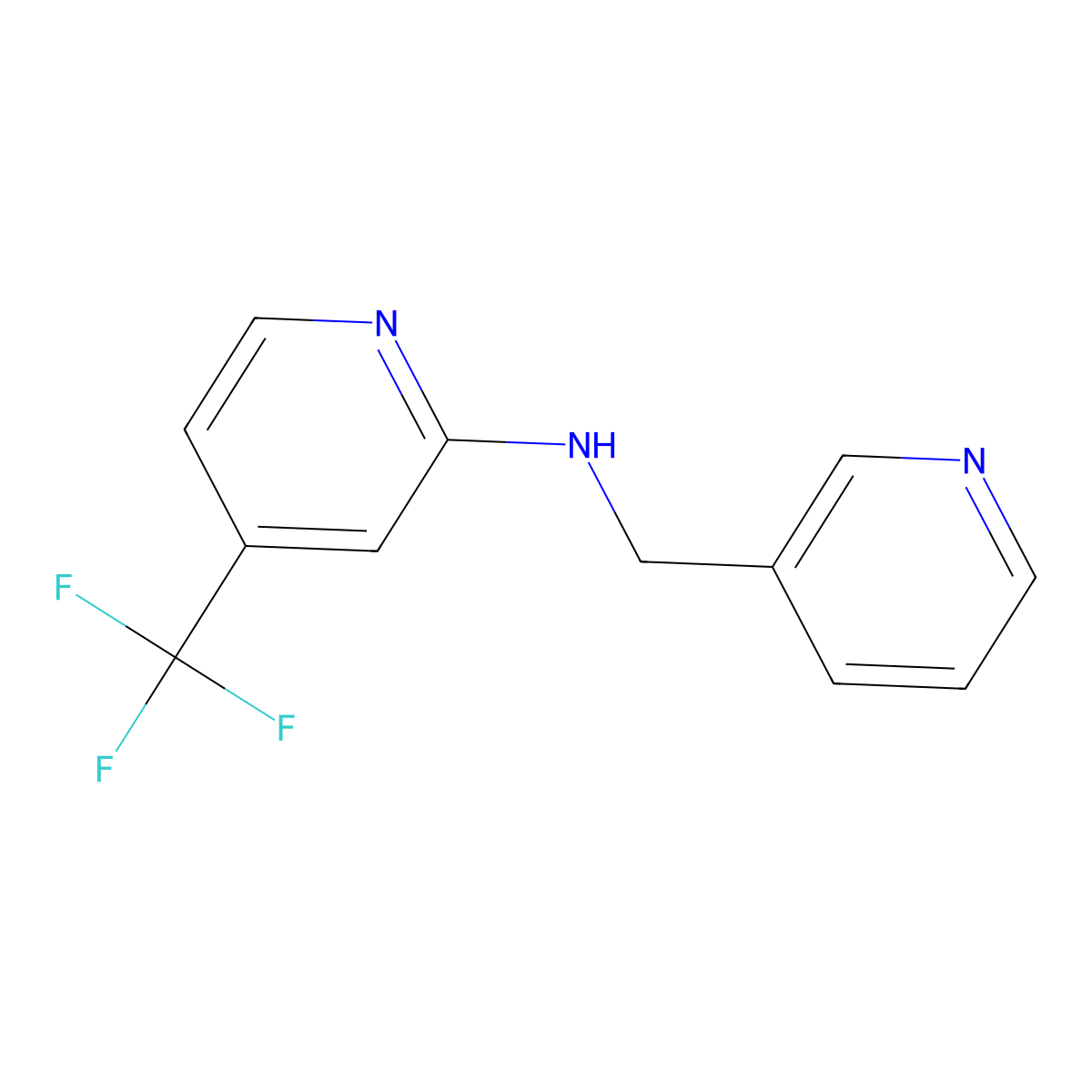 N-[(pyridin-3-yl)methyl]-4-(trifluoromethyl)pyridin-2-amine molecular structure, CAS 2549048-77-1