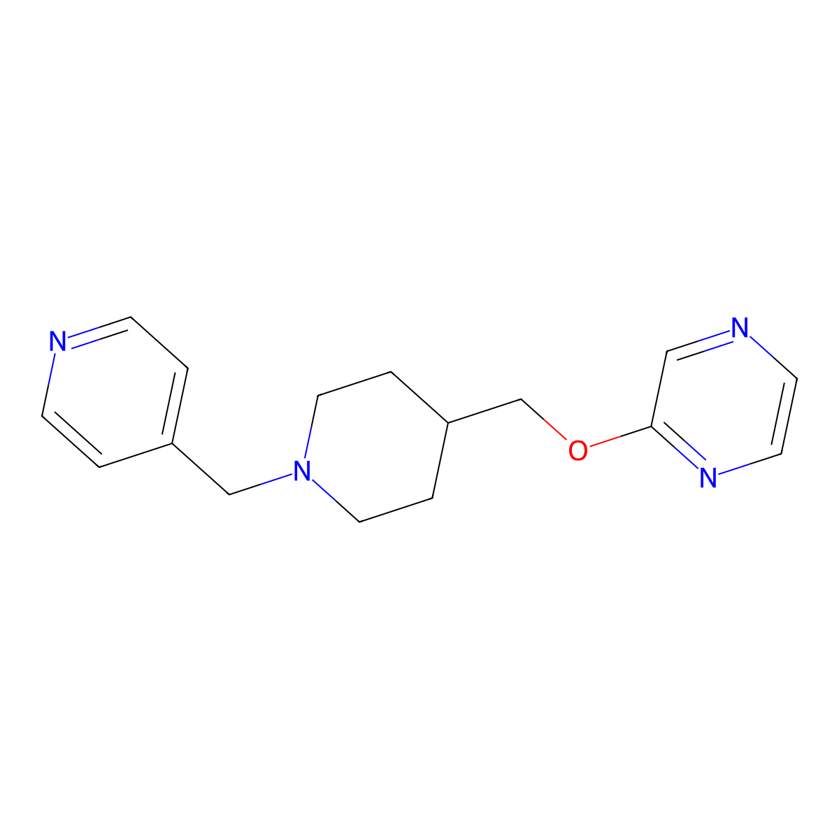 2-({1-[(Pyridin-4-yl)methyl]piperidin-4-yl}methoxy)pyrazine molecular structure, CAS 2549048-95-3