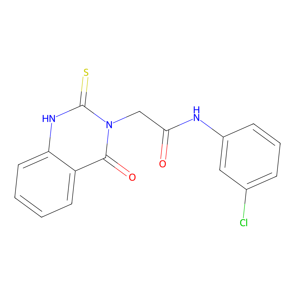 N-(3-chlorophenyl)-2-(4-oxo-2-sulfanylidene-1,2,3,4-tetrahydroquinazolin-3-yl)acetamide molecular structure, CAS 2549049-06-9