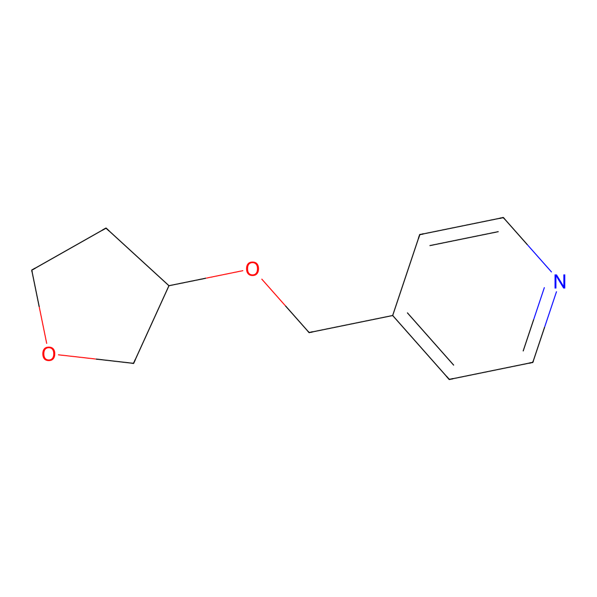 4-[(Oxolan-3-yloxy)methyl]pyridine molecular structure, CAS 2549049-19-4