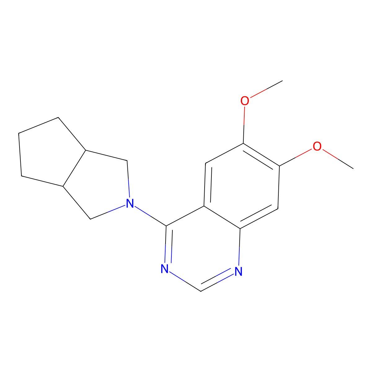 6,7-Dimethoxy-4-{octahydrocyclopenta[c]pyrrol-2-yl}quinazoline molecular structure, CAS 2549049-55-8