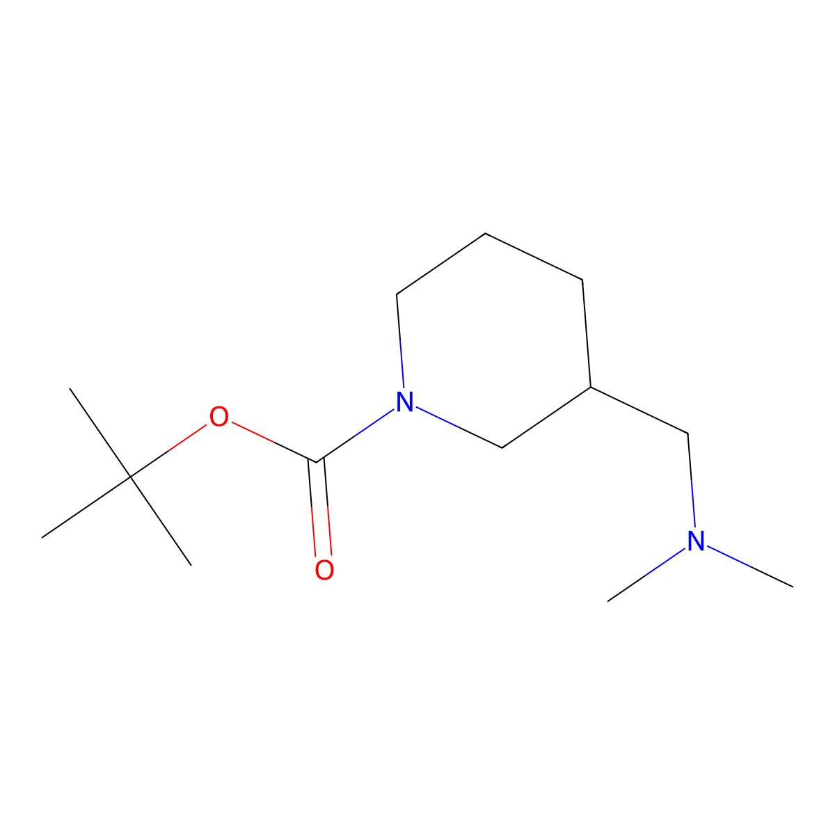 tert-Butyl 3-((dimethylamino)methyl)piperidine-1-carboxylate molecular structure, CAS 254905-64-1
