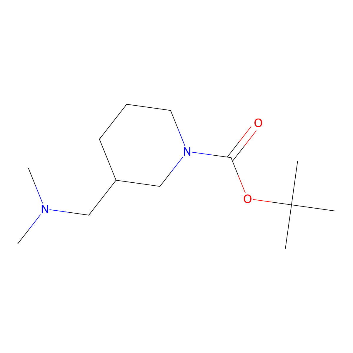tert-Butyl 3-((dimethylamino)methyl)piperidine-1-carboxylate molecular structure, CAS 254905-64-1