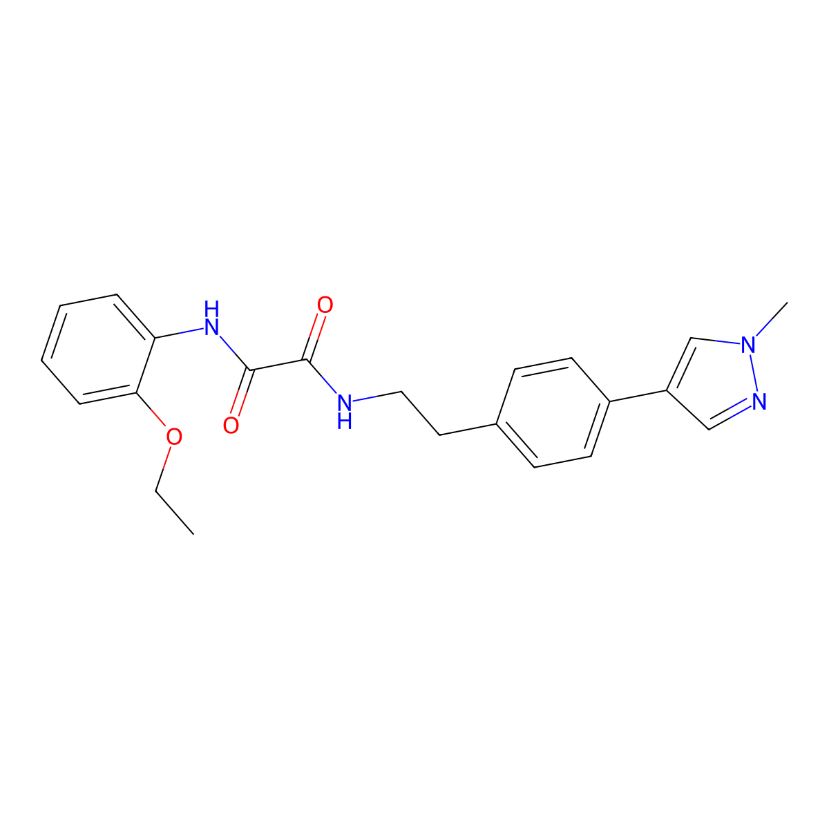 N-(2-ethoxyphenyl)-N'-{2-[4-(1-methyl-1H-pyrazol-4-yl)phenyl]ethyl}ethanediamide molecular structure, CAS 2549050-01-1
