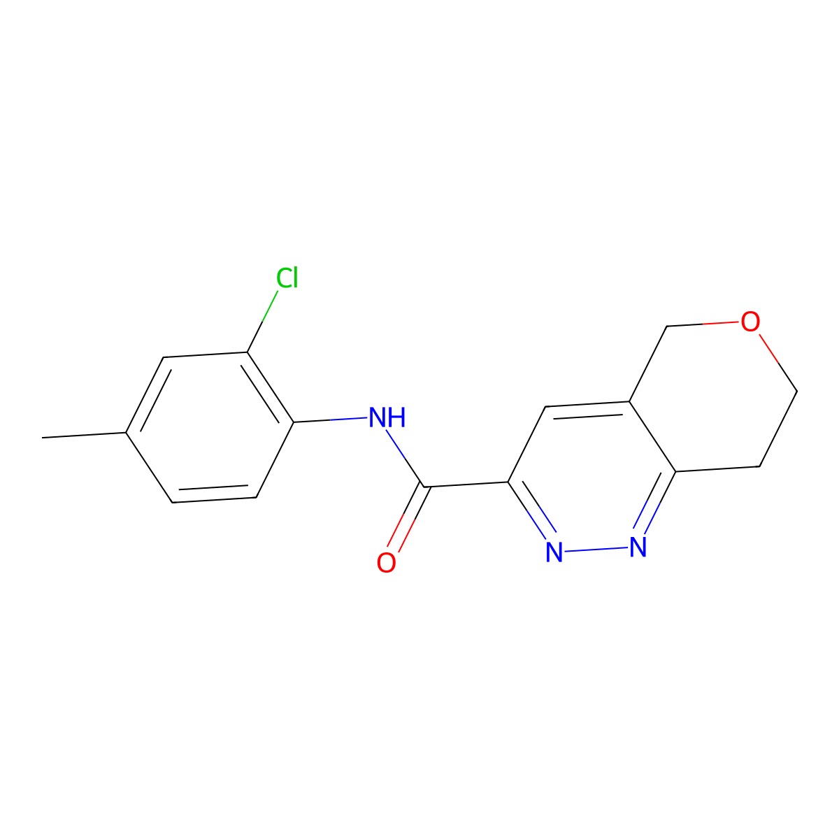 N-(2-chloro-4-methylphenyl)-5H,7H,8H-pyrano[4,3-c]pyridazine-3-carboxamide molecular structure, CAS 2549050-17-9