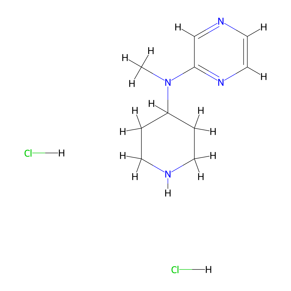 N-methyl-N-(piperidin-4-yl)pyrazin-2-amine dihydrochloride molecular structure, CAS 2549051-11-6