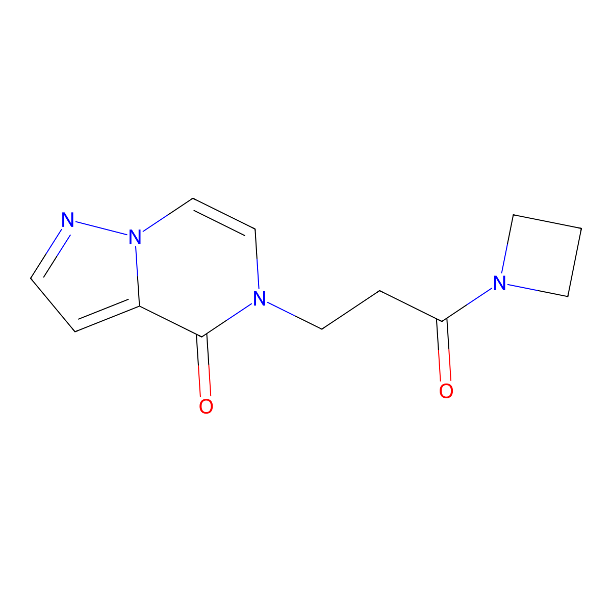 5-[3-(azetidin-1-yl)-3-oxopropyl]-4H,5H-pyrazolo[1,5-a]pyrazin-4-one molecular structure, CAS 2549051-40-1