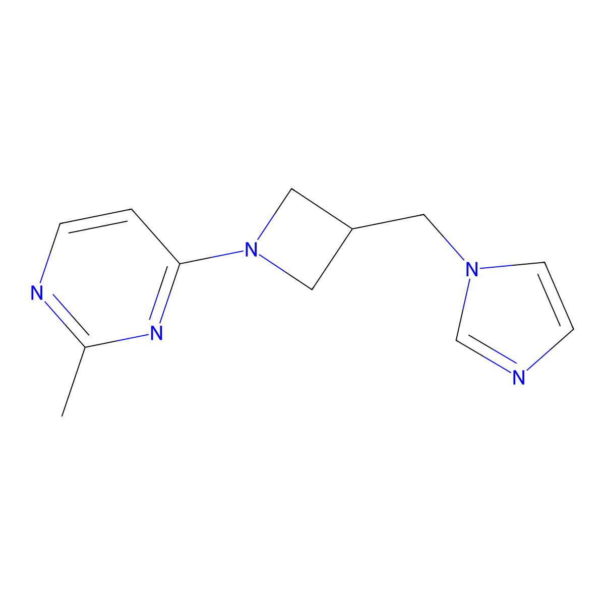 4-{3-[(1H-imidazol-1-yl)methyl]azetidin-1-yl}-2-methylpyrimidine molecular structure, CAS 2549051-58-1
