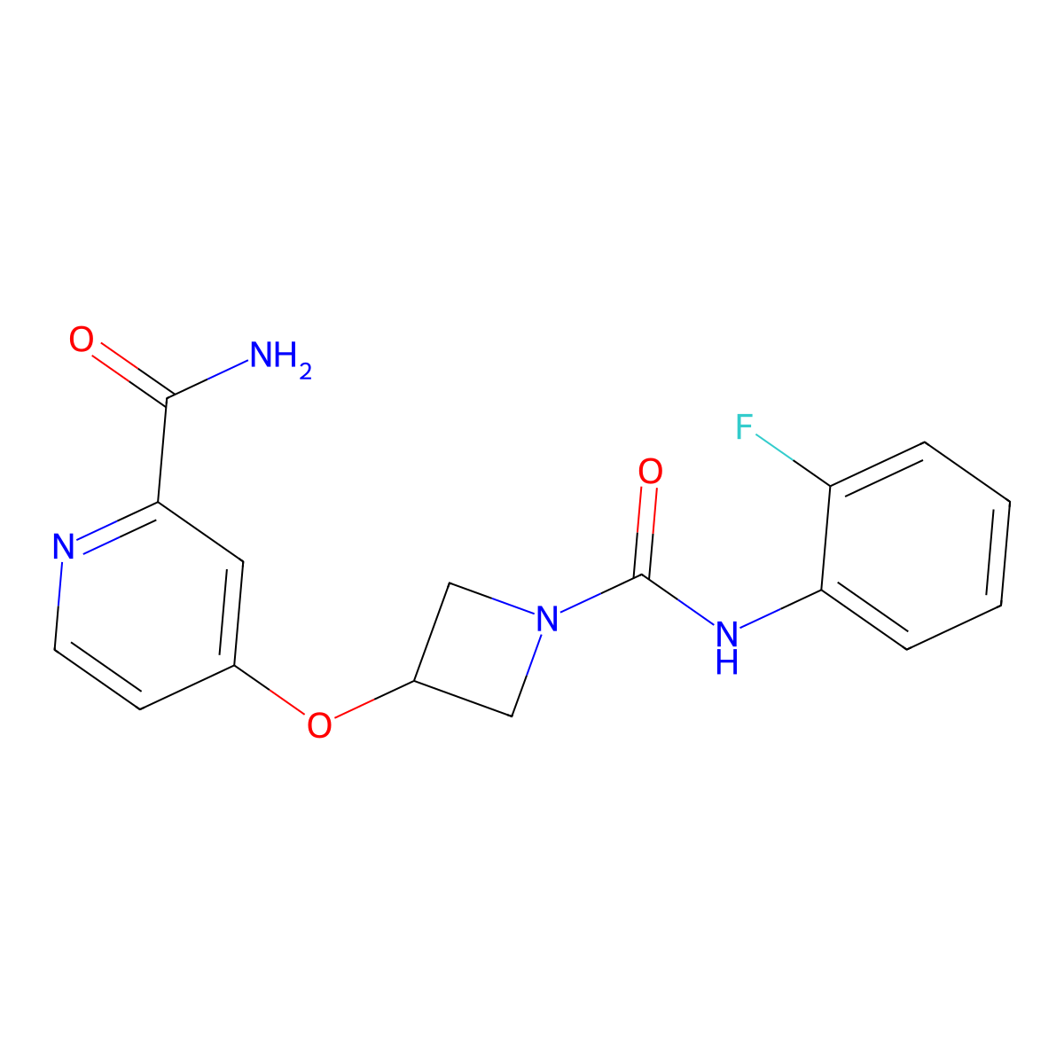 4-({1-[(2-Fluorophenyl)carbamoyl]azetidin-3-yl}oxy)pyridine-2-carboxamide molecular structure, CAS 2549052-21-1