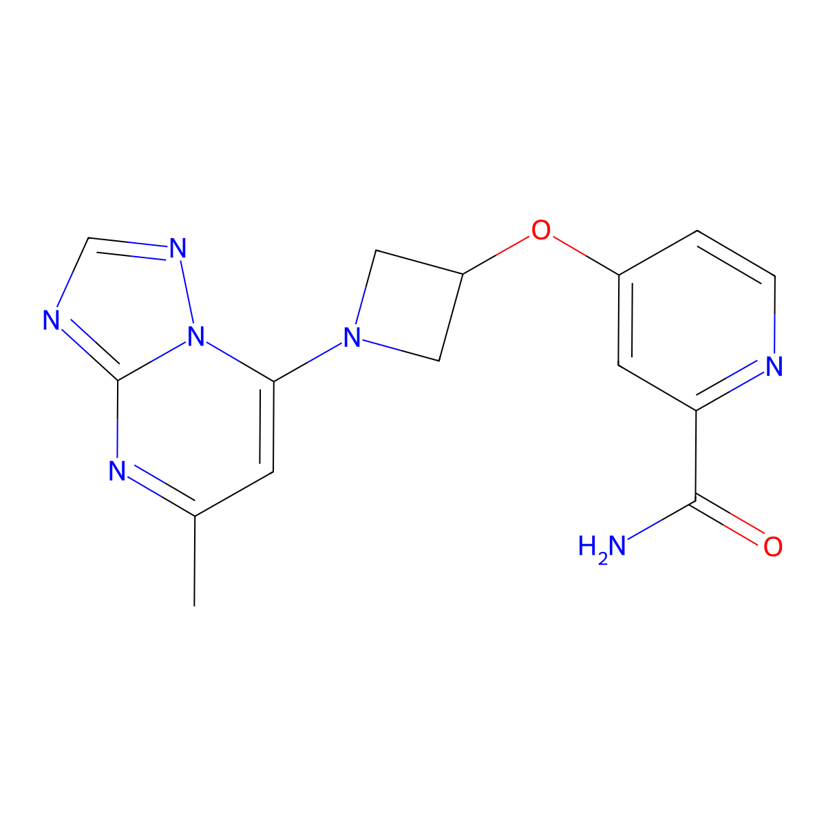 4-[(1-{5-Methyl-[1,2,4]triazolo[1,5-a]pyrimidin-7-yl}azetidin-3-yl)oxy]pyridine-2-carboxamide molecular structure, CAS 2549052-28-8