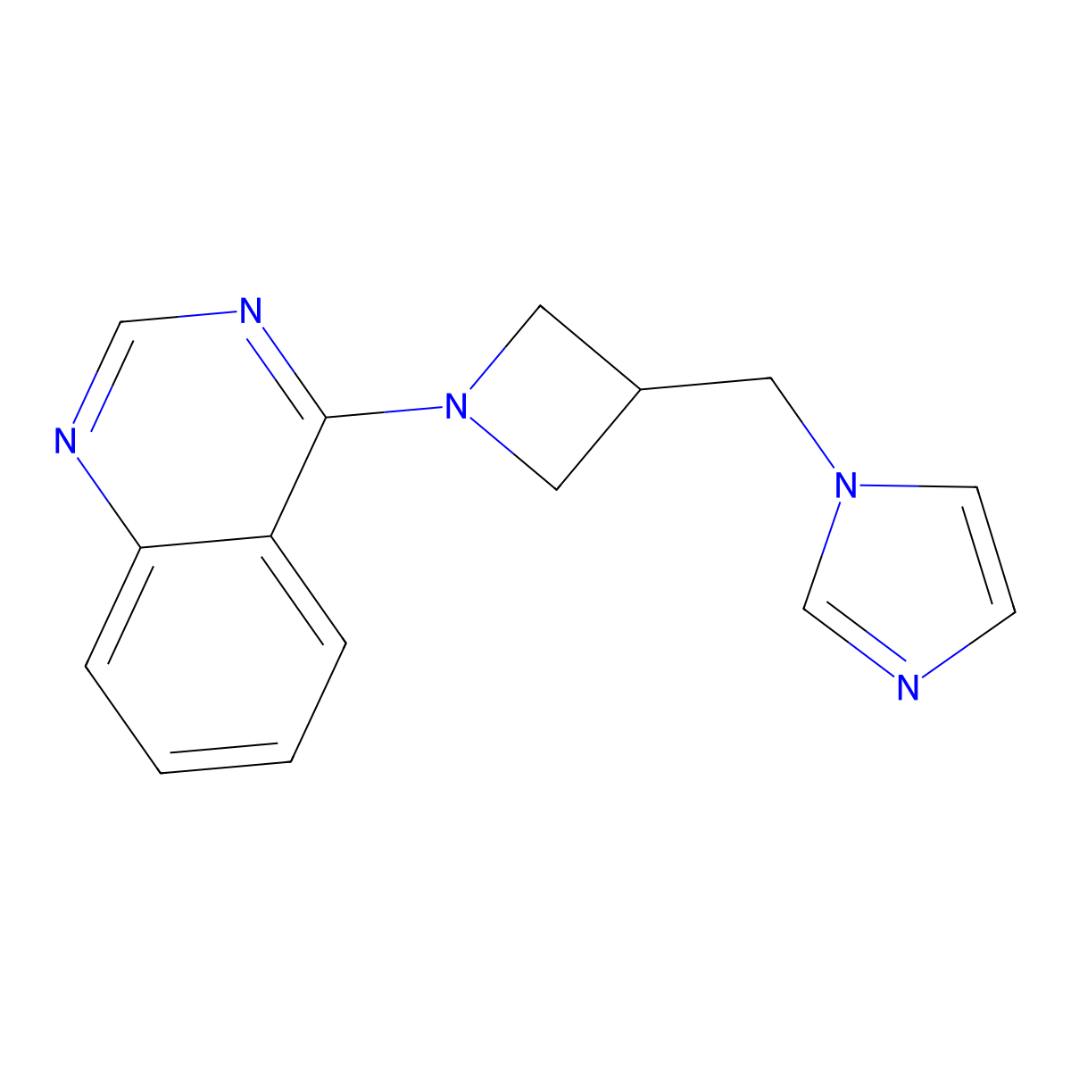 4-{3-[(1H-imidazol-1-yl)methyl]azetidin-1-yl}quinazoline molecular structure, CAS 2549052-29-9